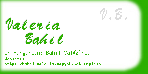 valeria bahil business card